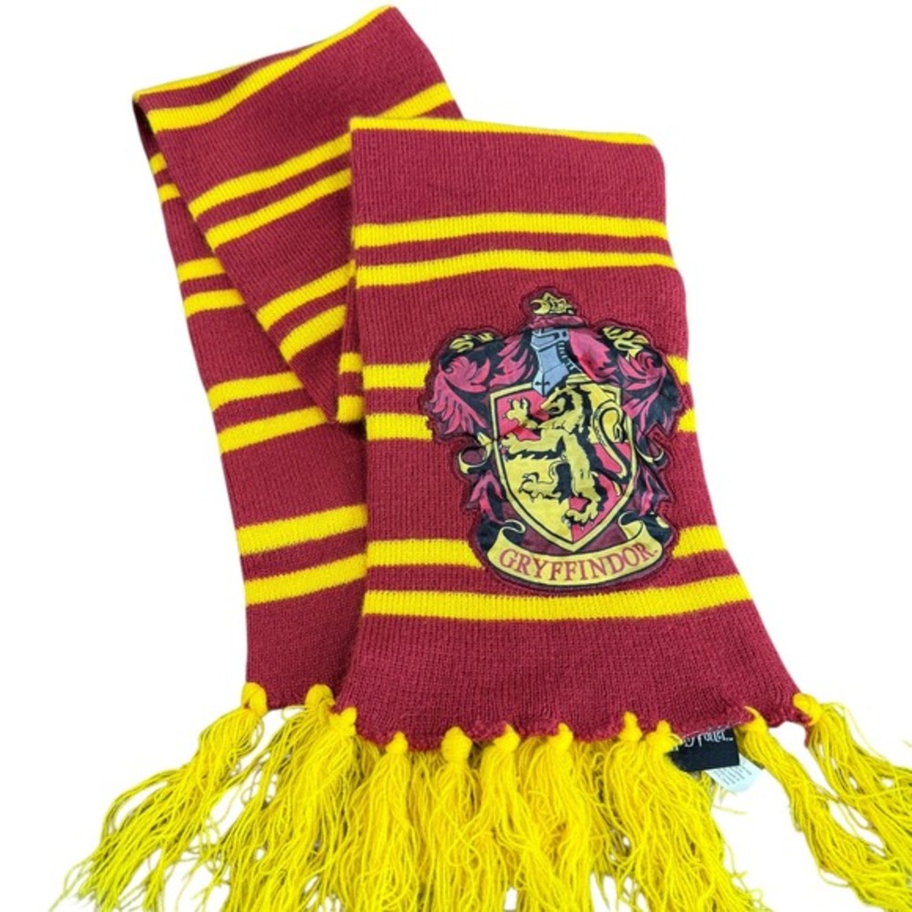 Harry Potter Gryffindor House Scarf Wizarding World Red Yellow Tassels Unisex OS
